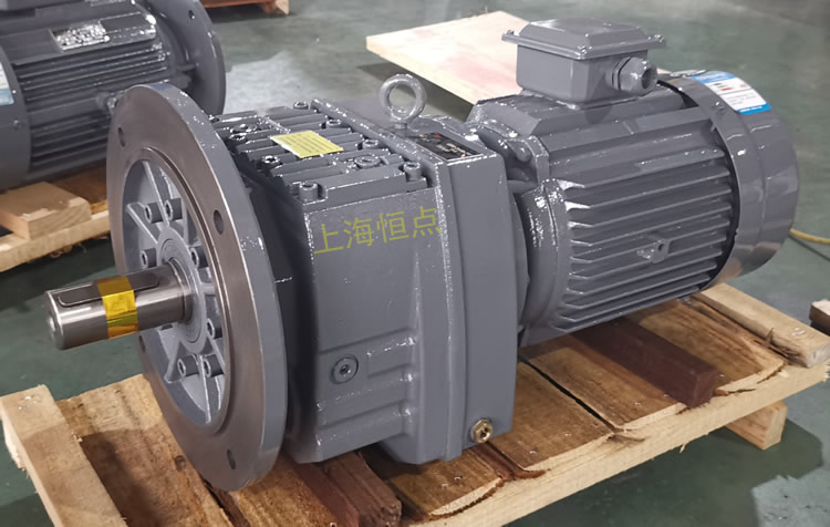 RF87減速機，立式安裝，輸入配電機，實物照片如下